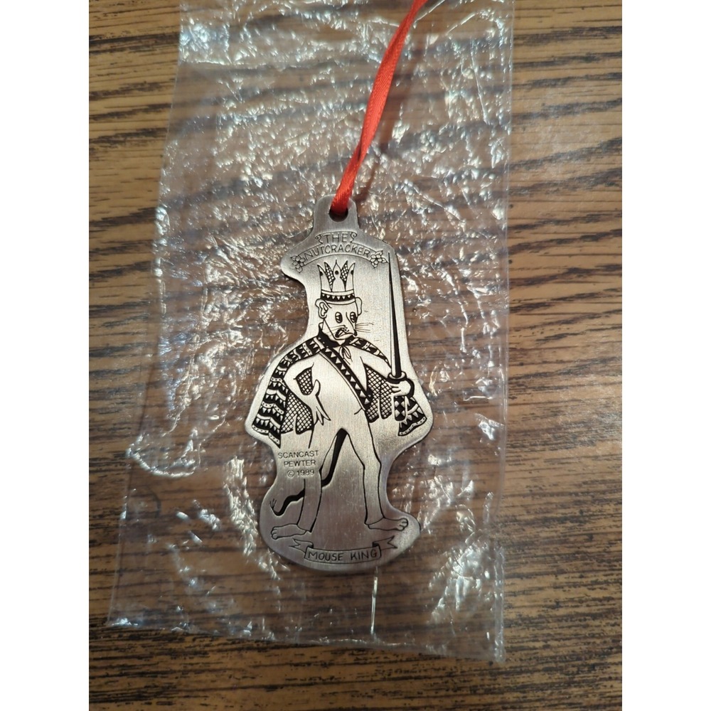 Vintage The Nutcracker Suncast 1989 Mouse King Pewter Christmas Ornament